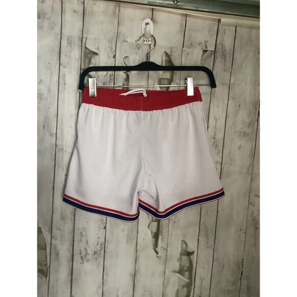 Athlete's Thread White Red Authentic Rebels Basketball Shorts Boys Size Medium - Picture 3 of 5